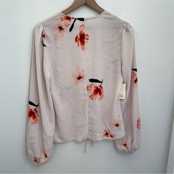 NEW Aritzia Wilfred Tia Front Tie Floral Print Blouse Medium NWT - Picture 6 of 12